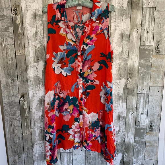 Cupio Dresses & Skirts - Cupio sleeveless floral sheer dress XL